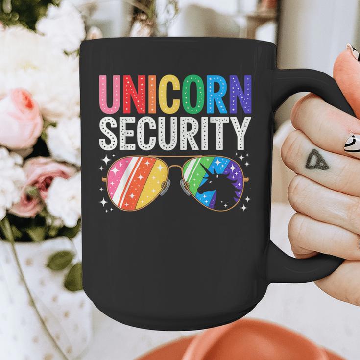 Unicorn Security Birthday Family Halloween Costume Mom Dad Graphic Print Coffee Mug