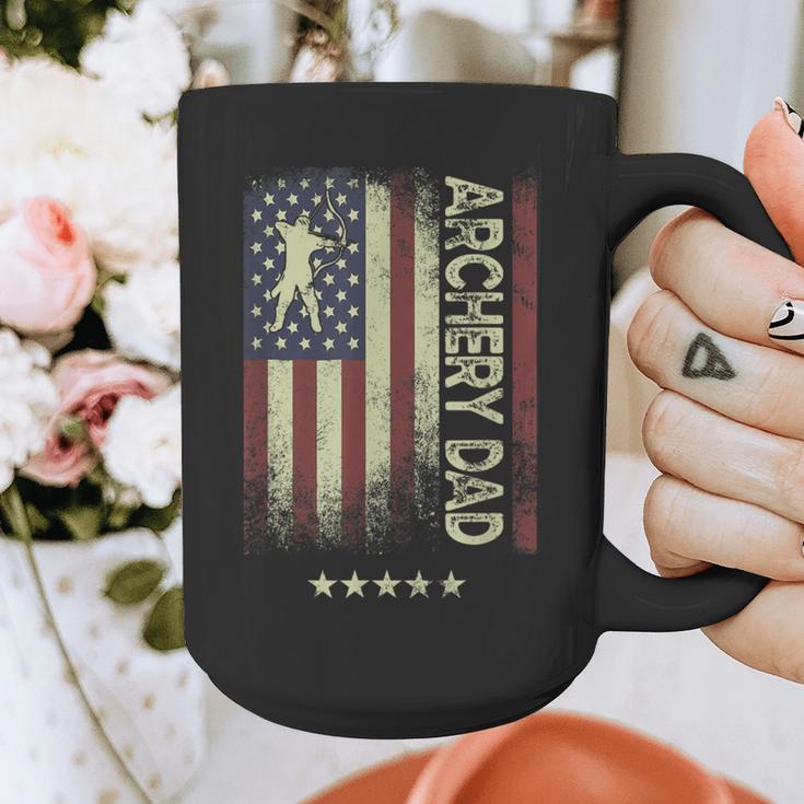USA American Flag Archery Dad Graphic Print Coffee Mug