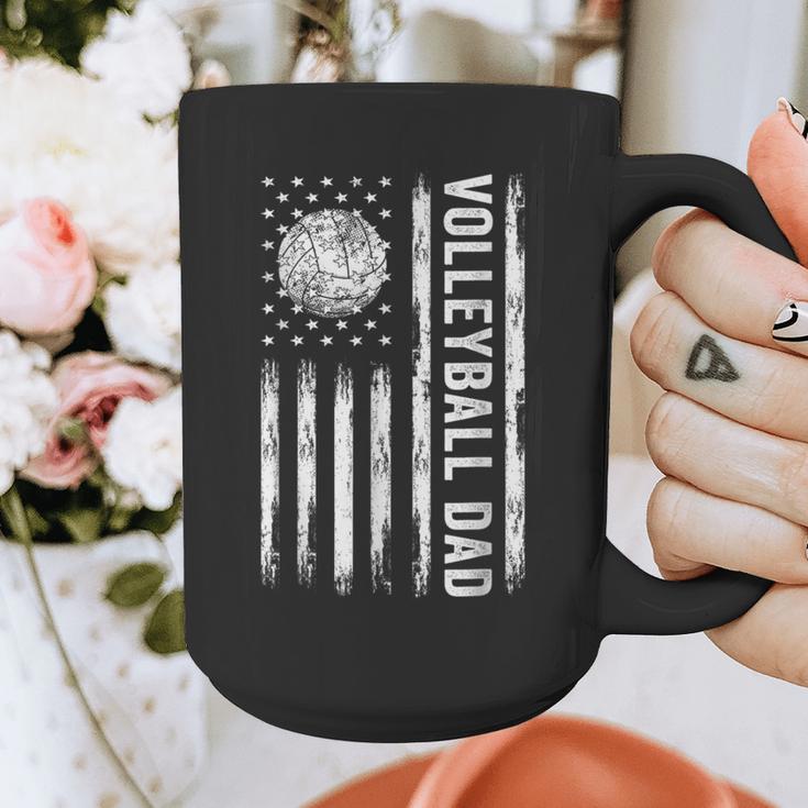 USA Flag Volleyball Dad Father's Day Graphic Print Coffee Mug