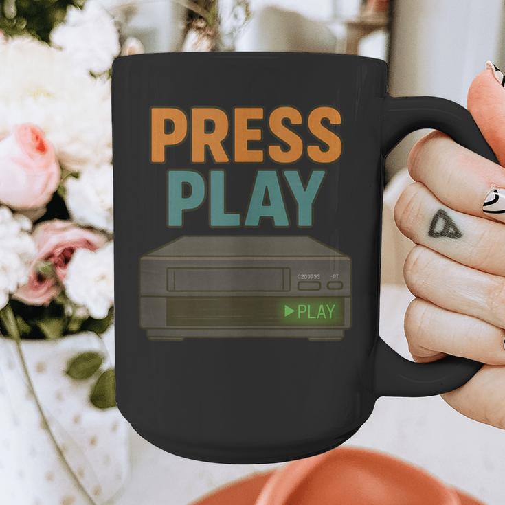 VHS Cassette Retro Analog Nostalgia Theme Graphic Print Coffee Mug