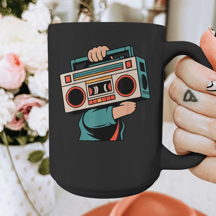 Vintage 80s 90s Retro Boombox Music Hip Hop Nostalgia Party Graphic Print Coffee Mug