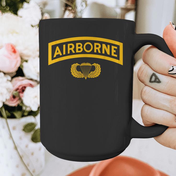 Vintage Airborne Veteran Paratrooper For Men Dad T-Shirt Graphic Print Coffee Mug