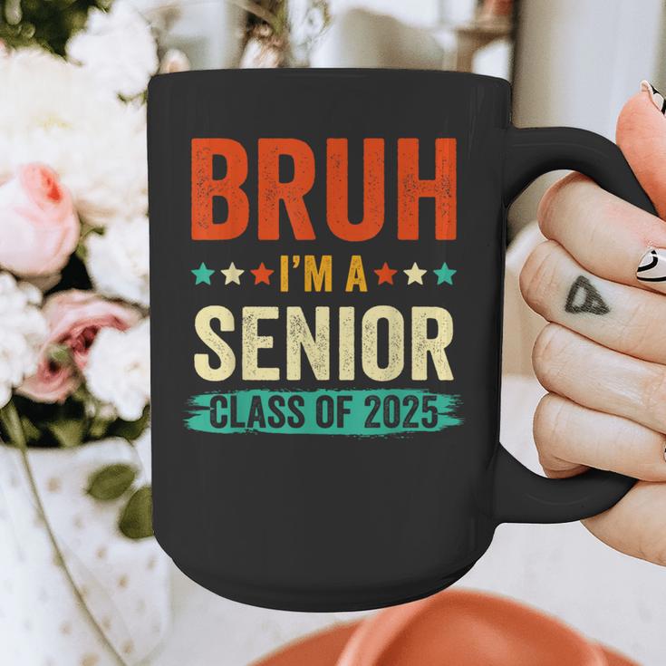 Vintage Bruh I'm A Senior Class Of 2025 Graduation Women Men Graphic Print Coffee Mug