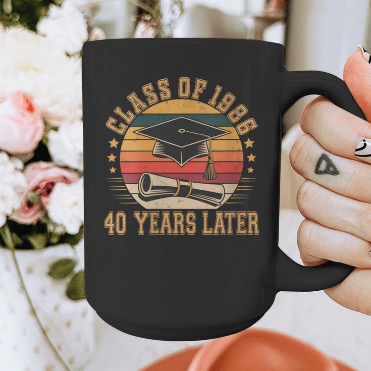 Vintage Class Of 1986 40 Years Later Reunion 40th Graduation Graphic Print Coffee Mug