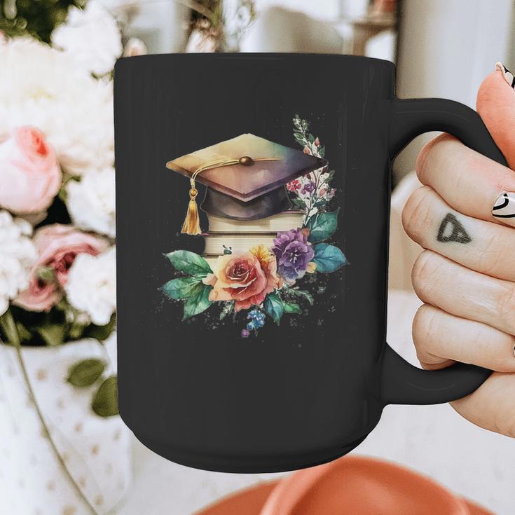 Vintage Hat High School College Graduate Graduation Graphic Print Coffee Mug