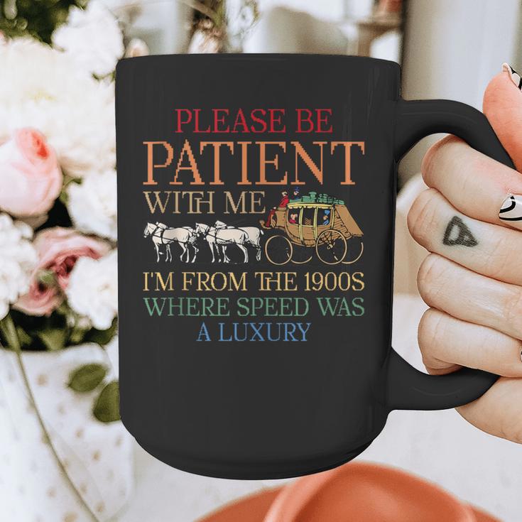 Vintage Please Be Patient With Me I'm From The 1900s Trendy Graphic Print Coffee Mug