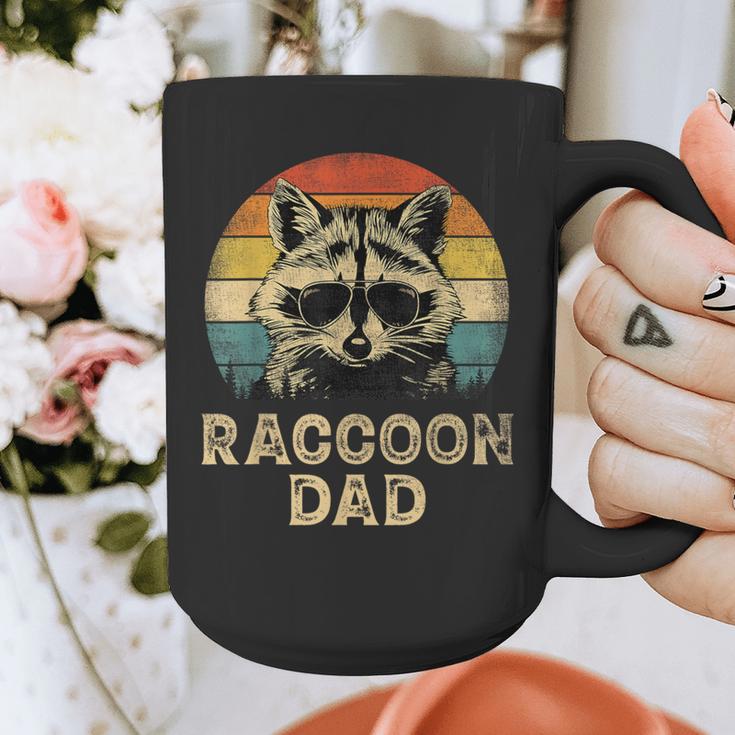 Vintage Raccoon Dad Raccoon Lovers Daddy Father's Day Graphic Print Coffee Mug