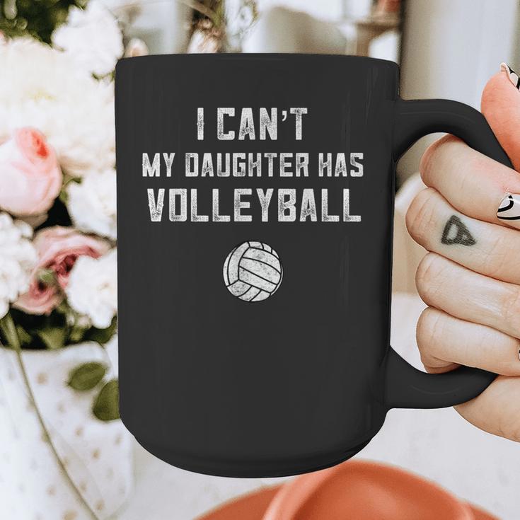 Volleyball Dad Men I Can't My Daughter Has Volleyball Mom Small Graphic Print Coffee Mug