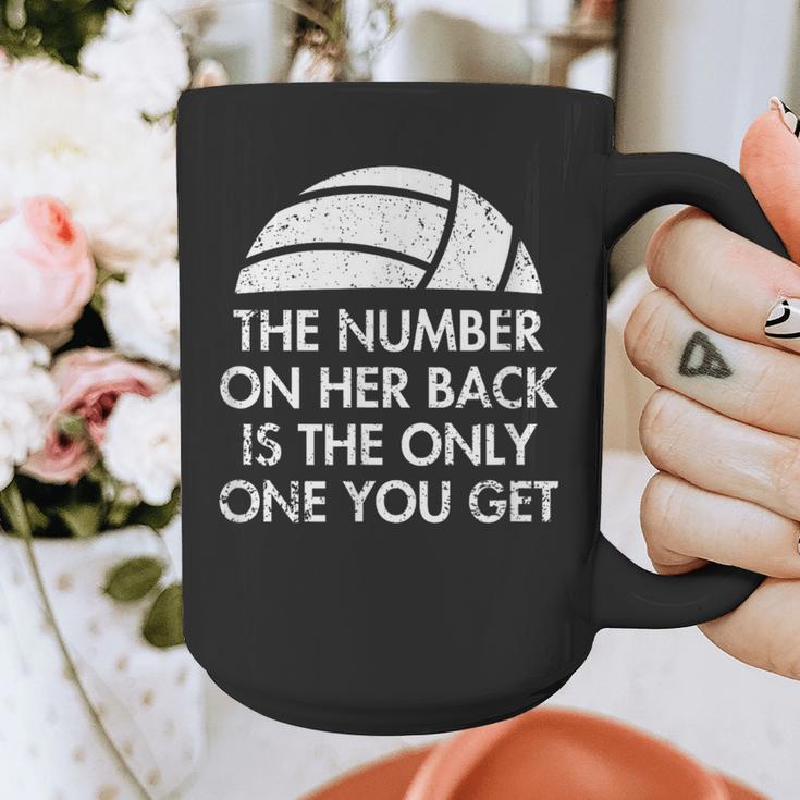 Volleyball Dad MoM Daughter Back Number Graphic Print Coffee Mug Volleyball Dad MoM Daughter Back Number Graphic Print Coffee Mug
