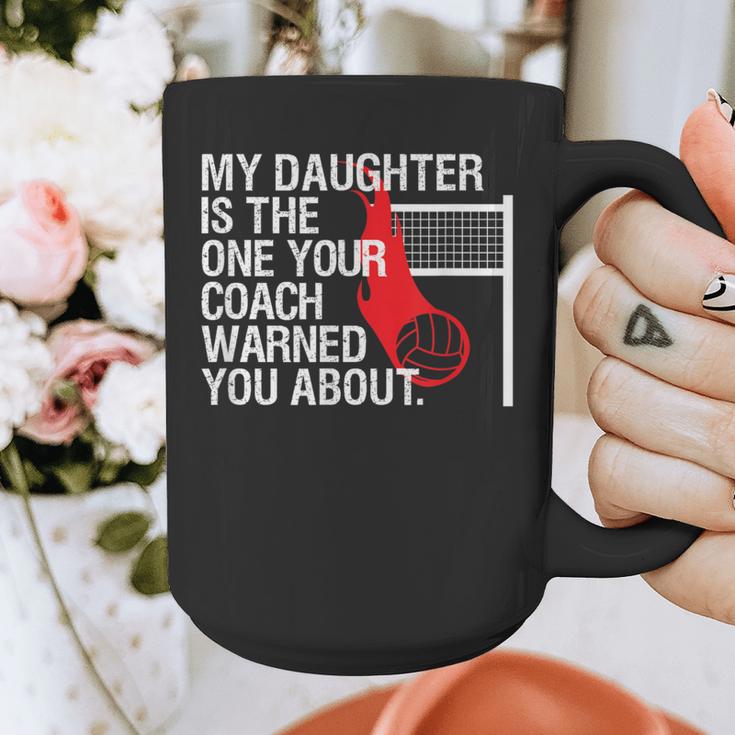 Volleyball Mom Dad Parent Shirt Daughter Player Graphic Print Coffee Mug