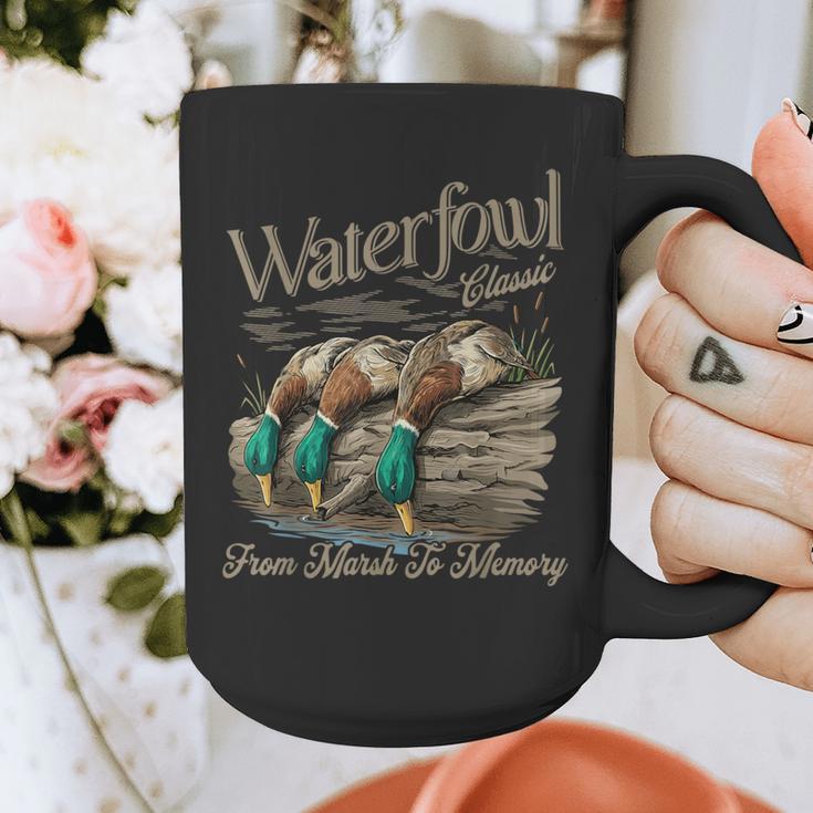 Waterfowl Classic Duck Hunting Marsh To Memory Mallard Graphic Print Coffee Mug