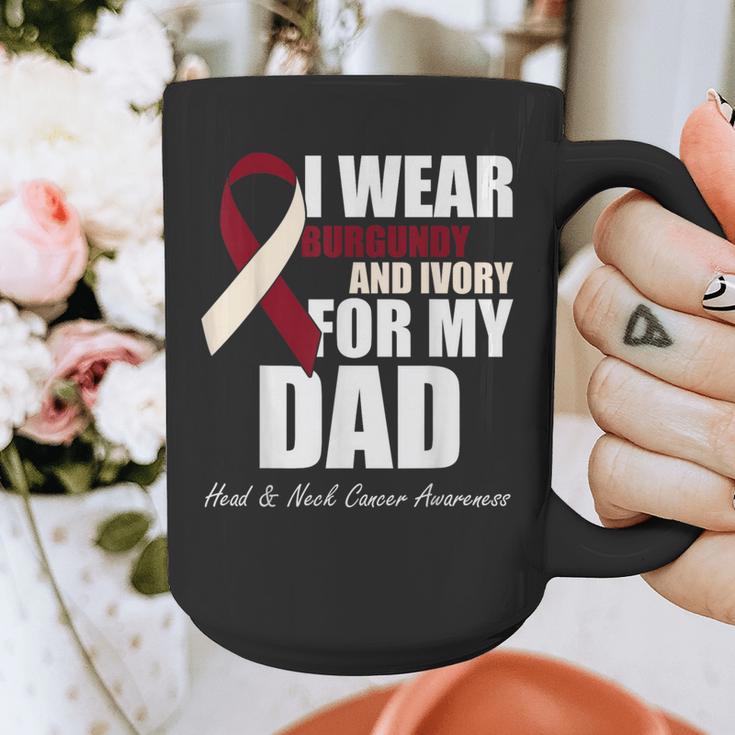 I Wear Burgundy Ivory For My Dad Oral Head Neck Cancer Graphic Print Coffee Mug