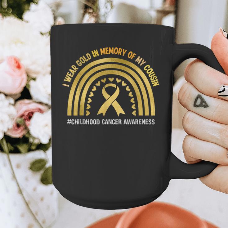 I Wear Gold In Memory Of My Cousin Graphic Print Coffee Mug I Wear Gold In Memory Of My Cousin Graphic Print Coffee Mug