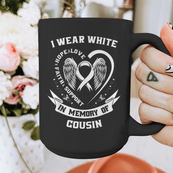 I Wear In Memory Of Cousin Lung Cancer Awareness Graphic Print Coffee Mug I Wear In Memory Of Cousin Lung Cancer Awareness Graphic Print Coffee Mug