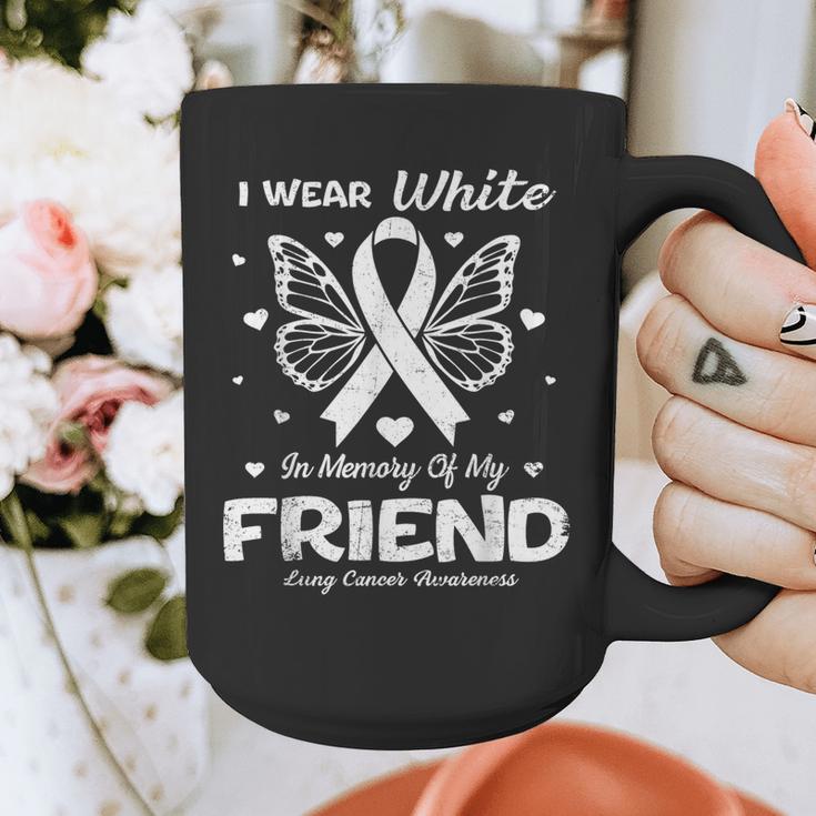I Wear In Memory Of My Friend Lung Cancer Graphic Print Coffee Mug I Wear In Memory Of My Friend Lung Cancer Graphic Print Coffee Mug