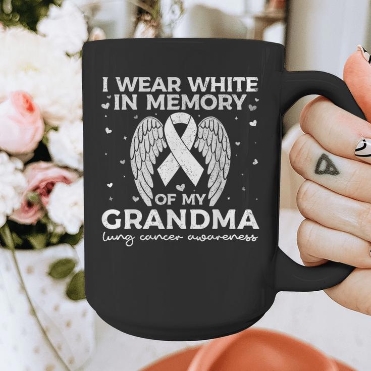 I Wear In Memory Of My Grandma Lung Cancer Awareness Graphic Print Coffee Mug I Wear In Memory Of My Grandma Lung Cancer Awareness Graphic Print Coffee Mug