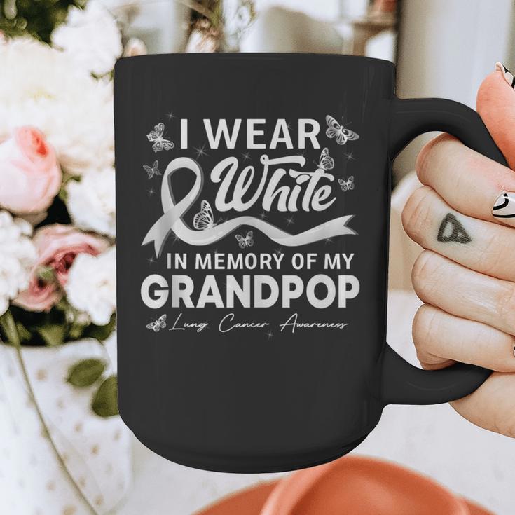 I Wear In Memory Of My Grandpop Lung Cancer Graphic Print Coffee Mug