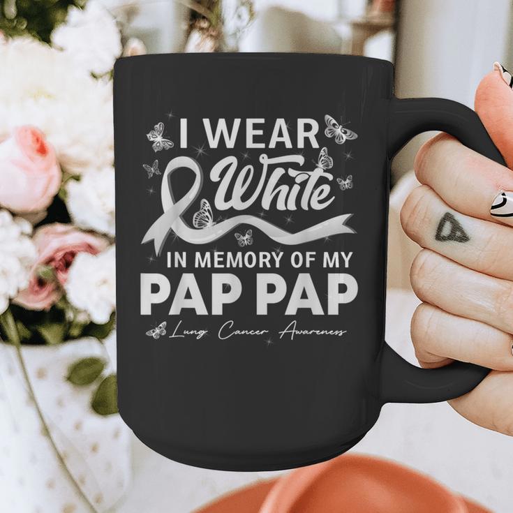 I Wear In Memory Of My Pap Pap Lung Cancer Graphic Print Coffee Mug