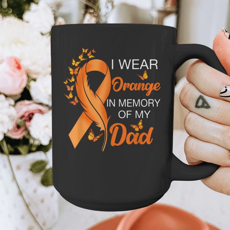 I Wear Orange In Memory Of My Dad Leukemia Awareness Cancer Graphic Print Coffee Mug