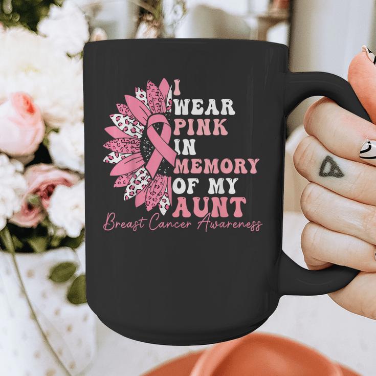 I Wear Pink In Memory Of My Aunt Breast Cancer Pink Ribbon Graphic Print Coffee Mug I Wear Pink In Memory Of My Aunt Breast Cancer Pink Ribbon Graphic Print Coffee Mug