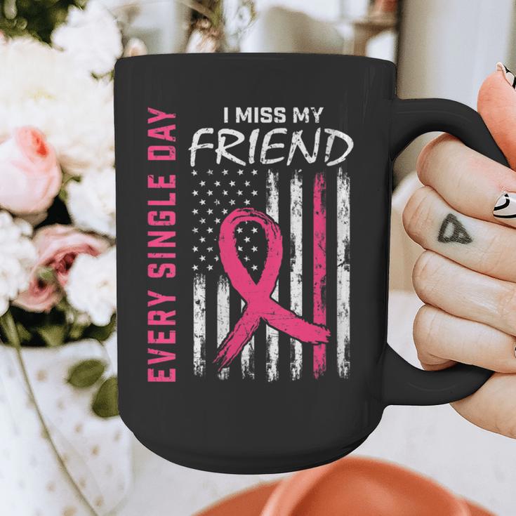 I Wear Pink In Memory Of Friend Breast Cancer Awareness Flag Graphic Print Coffee Mug I Wear Pink In Memory Of Friend Breast Cancer Awareness Flag Graphic Print Coffee Mug
