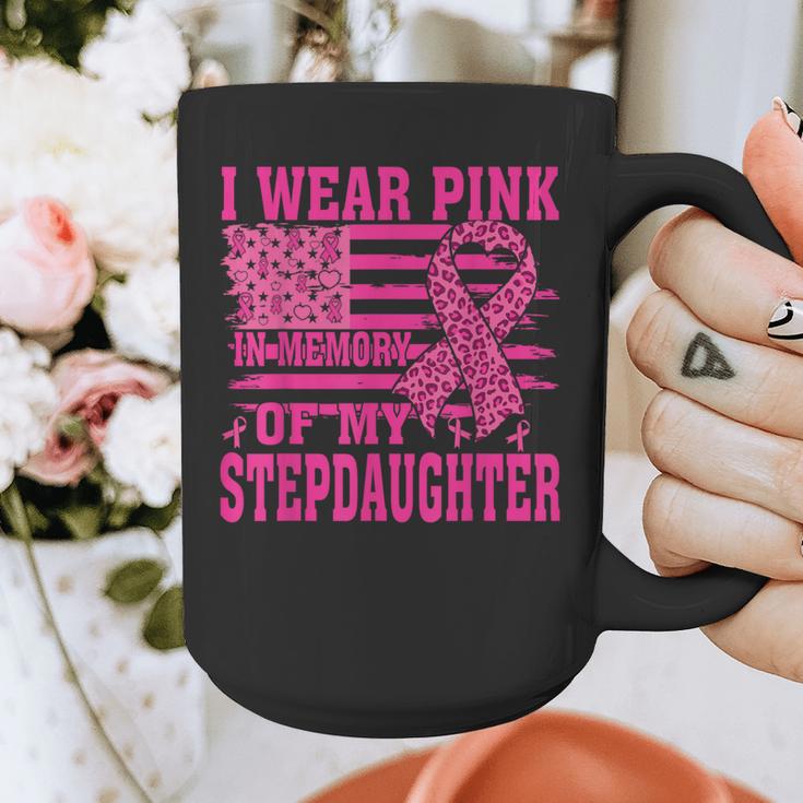 I Wear Pink In Memory Of My Stepdaughter Breast Cancer Graphic Print Coffee Mug