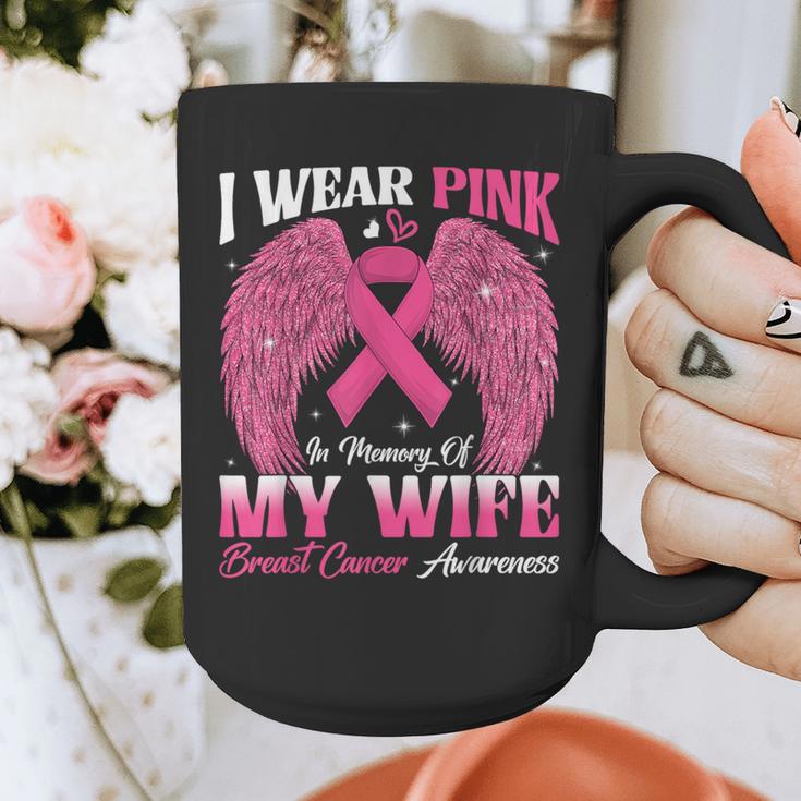 I Wear Pink In Memory Of My Wife Breast Cancer Awareness Day Graphic Print Coffee Mug I Wear Pink In Memory Of My Wife Breast Cancer Awareness Day Graphic Print Coffee Mug