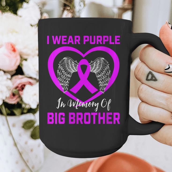 I Wear Purple In Memory Of My Big Brother Alzheimers Graphic Graphic Print Coffee Mug I Wear Purple In Memory Of My Big Brother Alzheimers Graphic Graphic Print Coffee Mug
