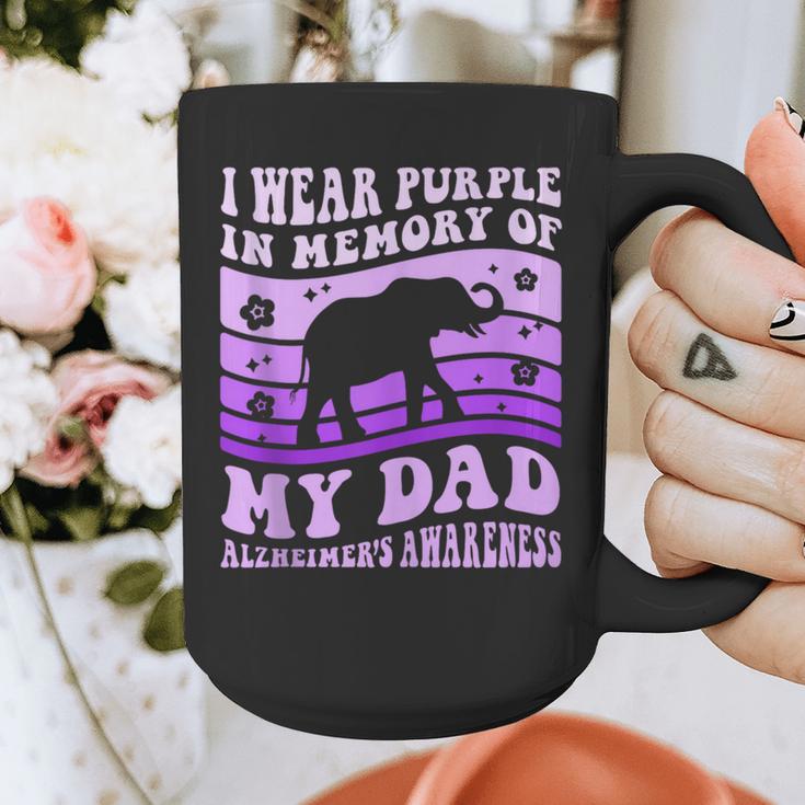 I Wear Purple In Memory Of My Dad Alzheimer's Awareness Day Graphic Print Coffee Mug
