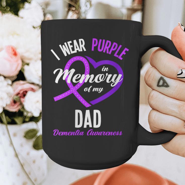 I Wear Purple In Memory For My Dad Dementia Awareness Graphic Print Coffee Mug