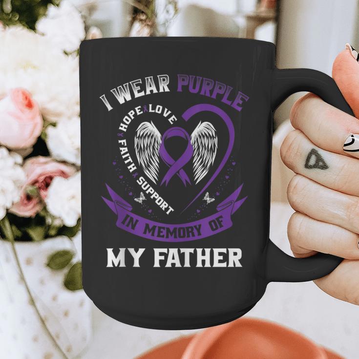 I Wear Purple In Memory Of My Father Alzheimers Awareness Graphic Print Coffee Mug I Wear Purple In Memory Of My Father Alzheimers Awareness Graphic Print Coffee Mug