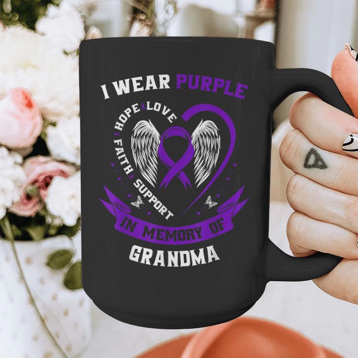 Wear Purple In Memory Of Grandma Pancreatic Cancer Awareness Graphic Print Coffee Mug