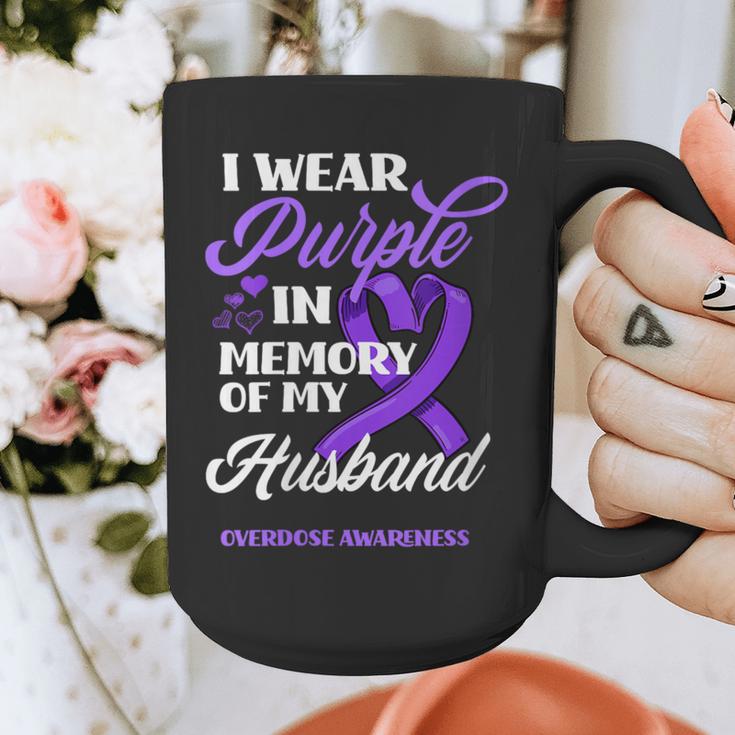 I Wear Purple In Memory Of My Husband Overdose Awareness Graphic Print Coffee Mug I Wear Purple In Memory Of My Husband Overdose Awareness Graphic Print Coffee Mug