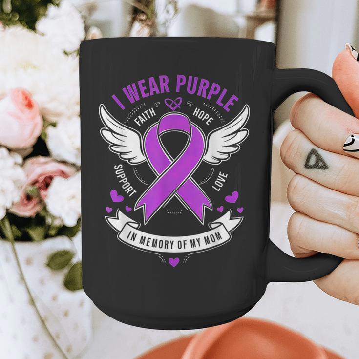 I Wear Purple In Memory Of My Mom Alzheimers Awarenesss Graphic Print Coffee Mug I Wear Purple In Memory Of My Mom Alzheimers Awarenesss Graphic Print Coffee Mug