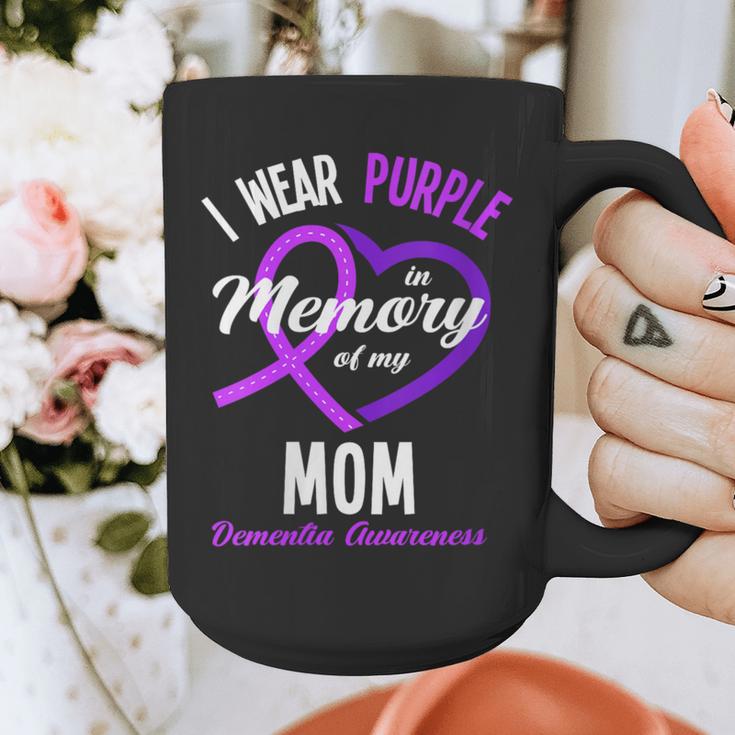 I Wear Purple In Memory For My Mom Dementia Awareness Graphic Print Coffee Mug I Wear Purple In Memory For My Mom Dementia Awareness Graphic Print Coffee Mug