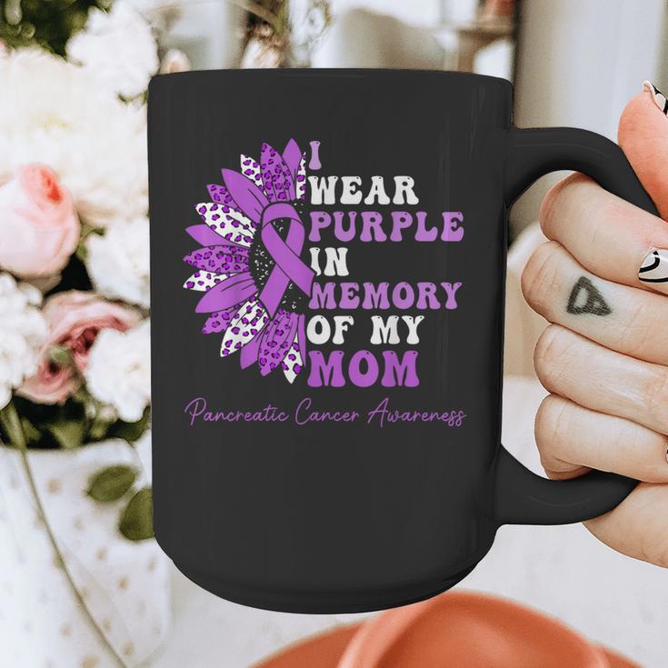 I Wear Purple In Memory Of My Mom Pancreatic Cancer Ribbon Graphic Print Coffee Mug I Wear Purple In Memory Of My Mom Pancreatic Cancer Ribbon Graphic Print Coffee Mug