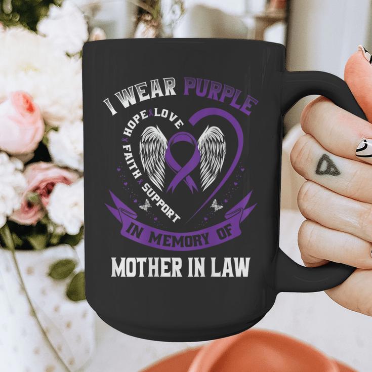 I Wear Purple In Memory Of Mother In Law Pancreatic Cancer Graphic Print Coffee Mug I Wear Purple In Memory Of Mother In Law Pancreatic Cancer Graphic Print Coffee Mug