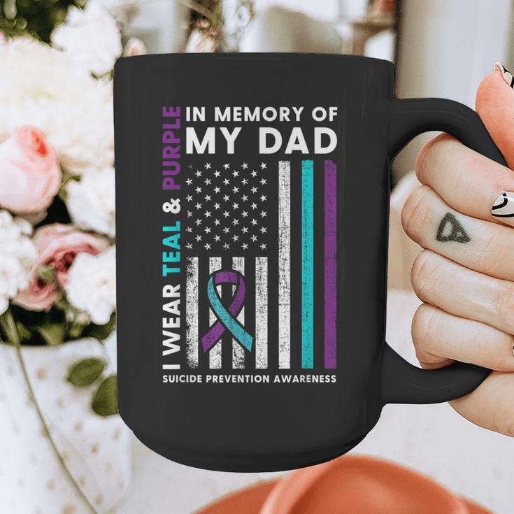 I Wear Teal & Purple In Memory Of My Dad Suicide Prevention Graphic Print Coffee Mug