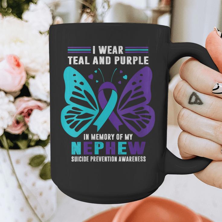 I Wear Teal And Purple In Memory Of My Nephew Graphic Print Coffee Mug