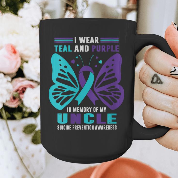 I Wear Teal And Purple In Memory Of My Uncle Graphic Print Coffee Mug