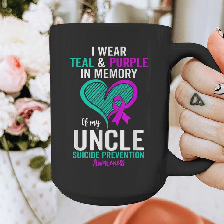 I Wear Teal And Purple In Memory Of My Uncle Mental Health Graphic Print Coffee Mug I Wear Teal And Purple In Memory Of My Uncle Mental Health Graphic Print Coffee Mug