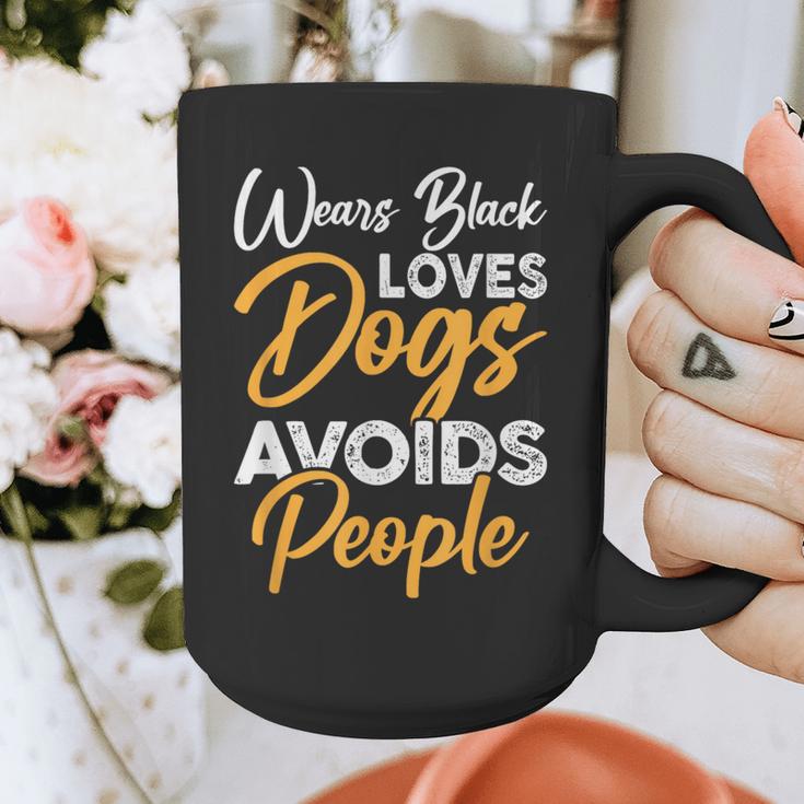 Wears Loves Dogs Avoids People I Introvert Graphic Print Coffee Mug Wears Loves Dogs Avoids People I Introvert Graphic Print Coffee Mug