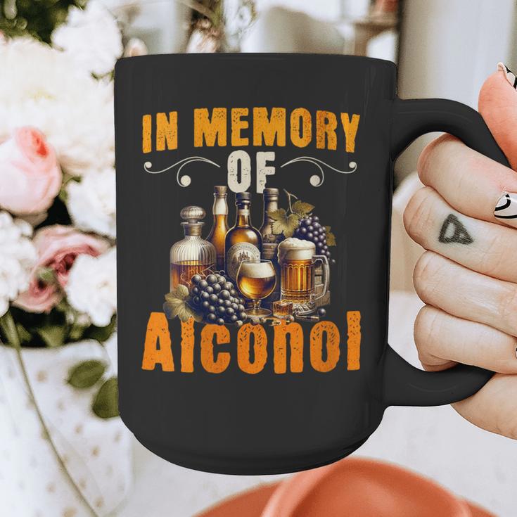 Weight Loss Diet In Memory Of Alcohol Sarcastic Graphic Print Coffee Mug