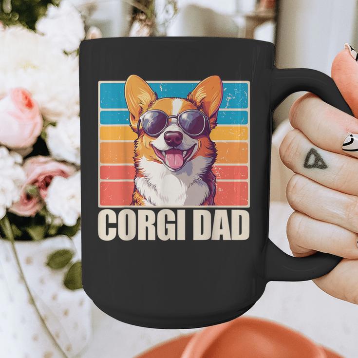 Welsh Corgi Pembroke Dog Corgi Dad -Adults Small Classic Fit Short Sleeve Cotton Polyester Blend Graphic Print Coffee Mug