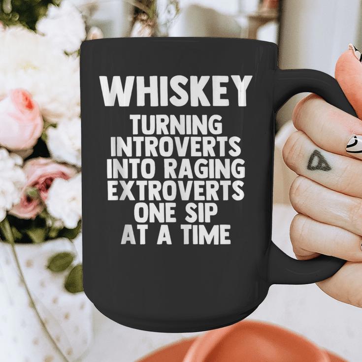 Whiskey Lovers Extrovert Quote Introvert Alcohol Drink Humor Graphic Print Coffee Mug