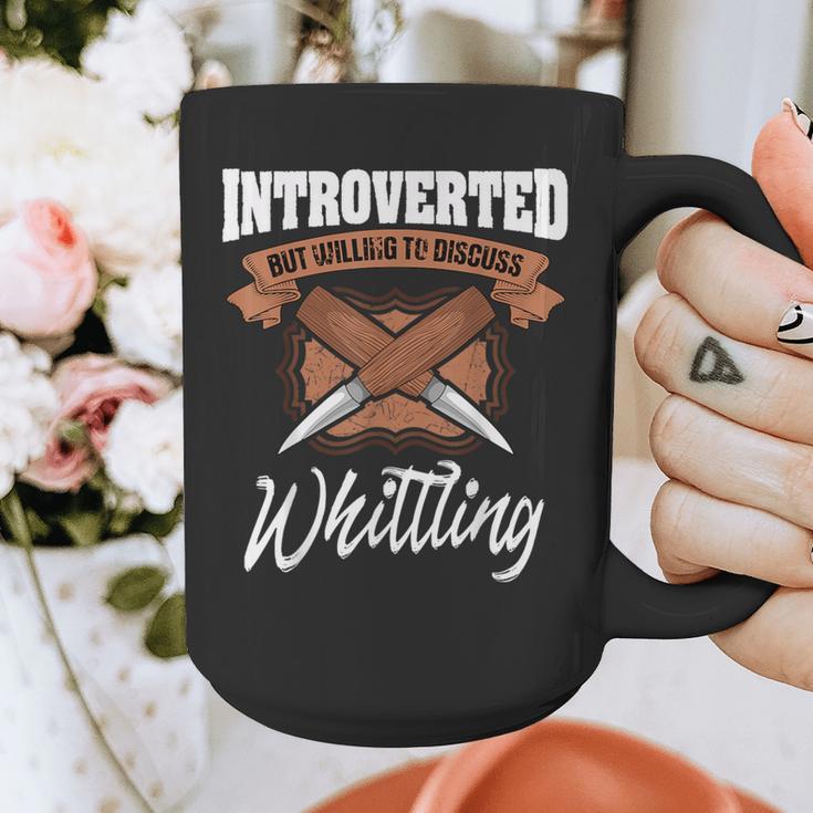 Whittling Hobby Woodcarve Introverted Wood Artist Whittler Graphic Print Coffee Mug