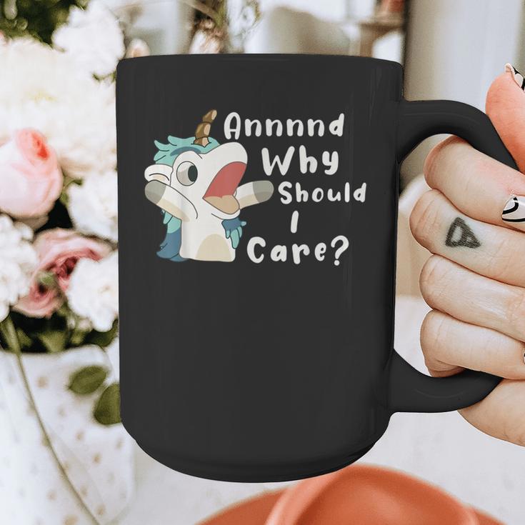 And Why Should I Care Sarcastic Unicorn Dad Mom Graphic Print Coffee Mug