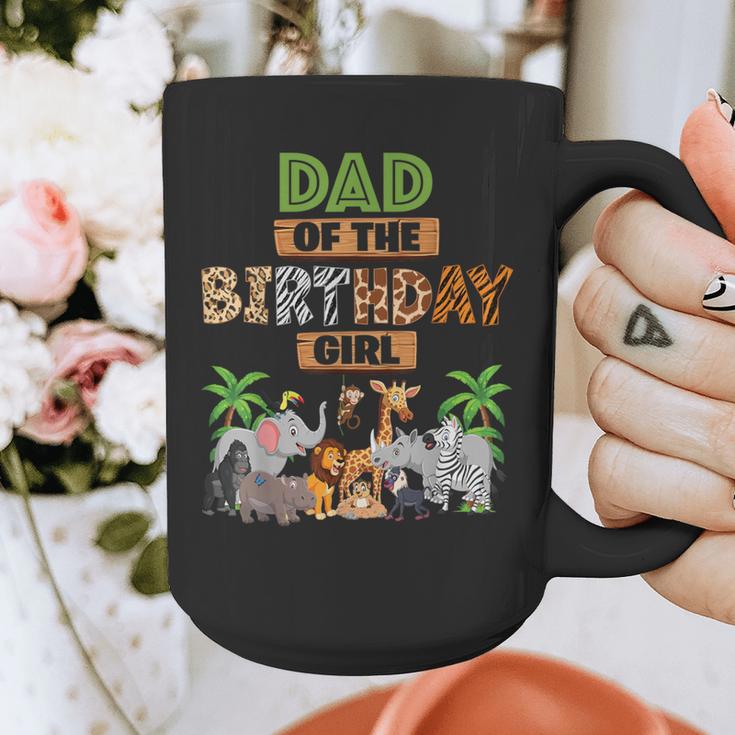 Wild Dad Of The Birthday Girl Zoo Safari Jungle Animal Graphic Print Coffee Mug