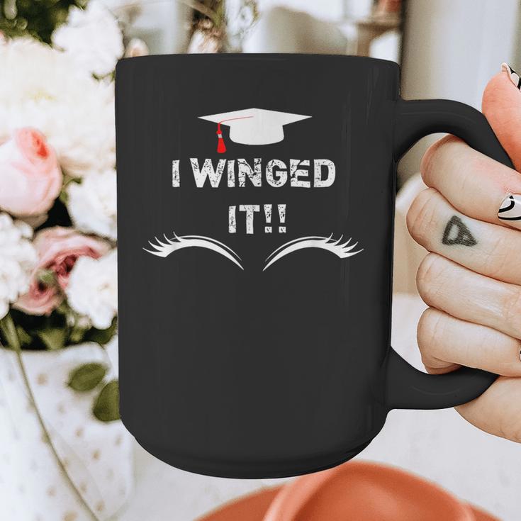 I Winged It Cosmetology Graduation Graphic Print Coffee Mug