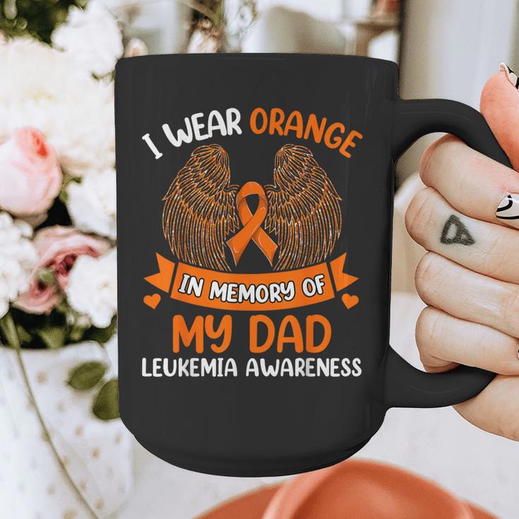 Wings Leukemia Shirt I Wear Orange In Memory Of My Dad Graphic Print Coffee Mug
